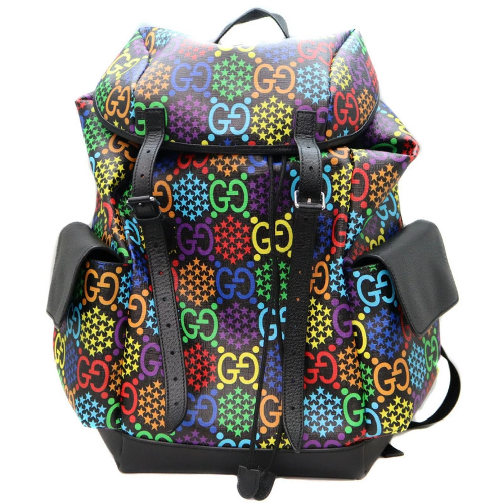 Gucci Backpack Rucksack Daypack GG Psychedelic Black Multicolor